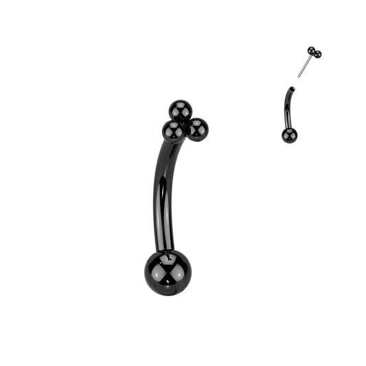 Trinity Curved Barbell Black