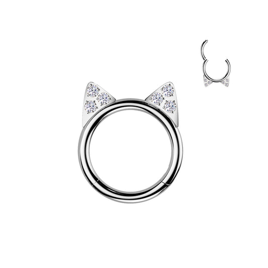 Katie Kitty Hinged Hoop