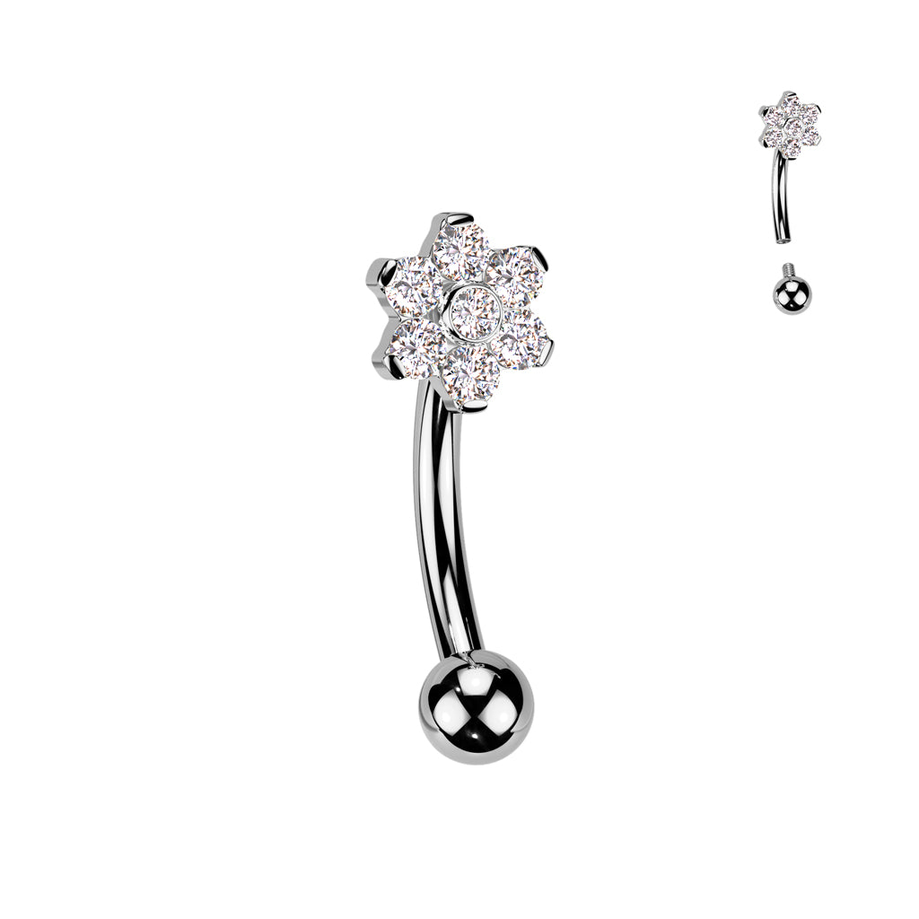 Frieda Curved Barbell Silver