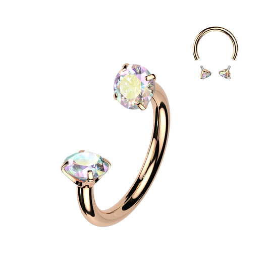 Carolina Rose Gold Circular Barbell 5.16